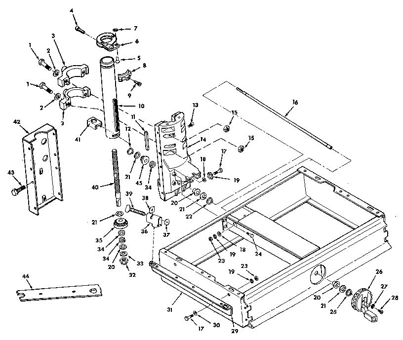 Figure 2-base and column assembly