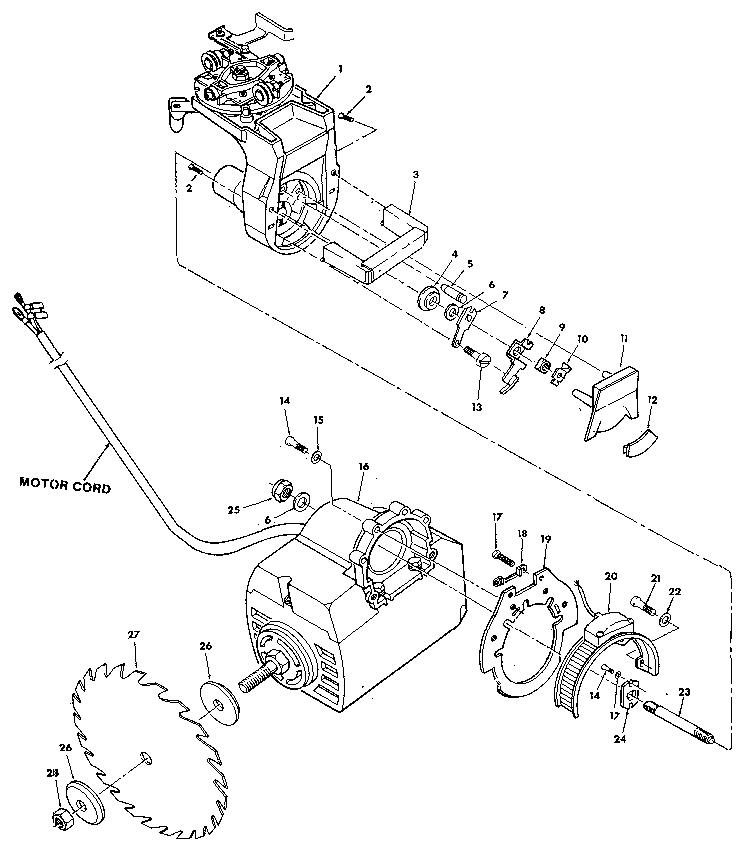 FIGURE 3 - YOKE AND MOTOR ASSEMBLY