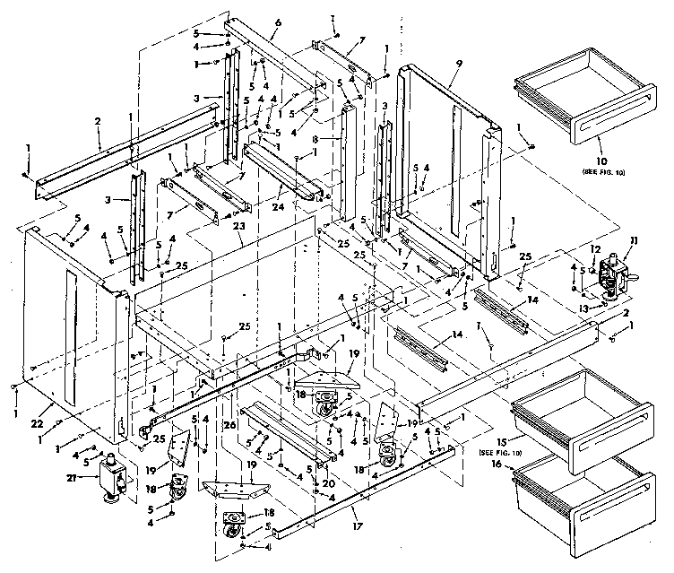 Figure 8 - cabinet assembly for model 113.197610