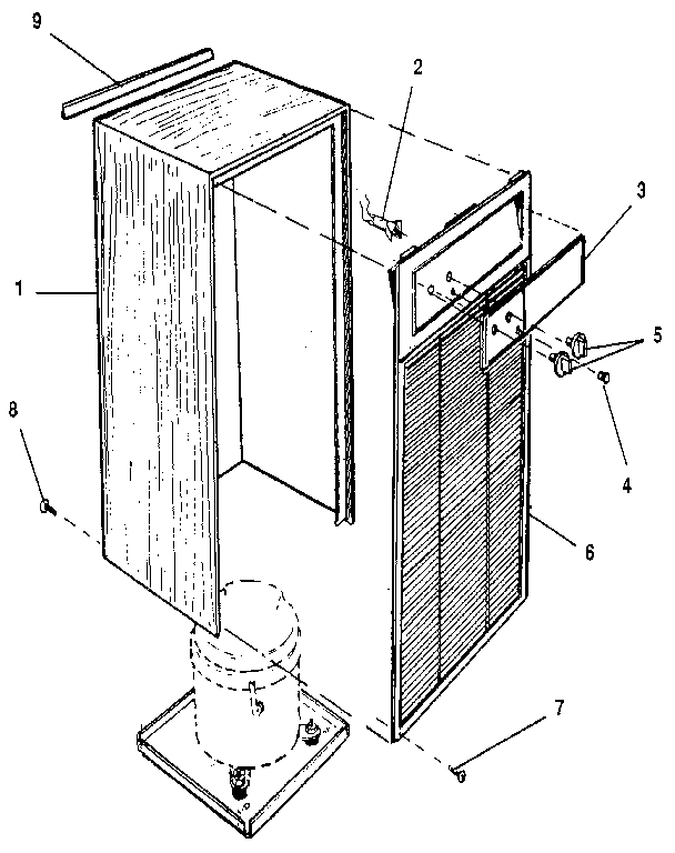 Cabinet and front panel