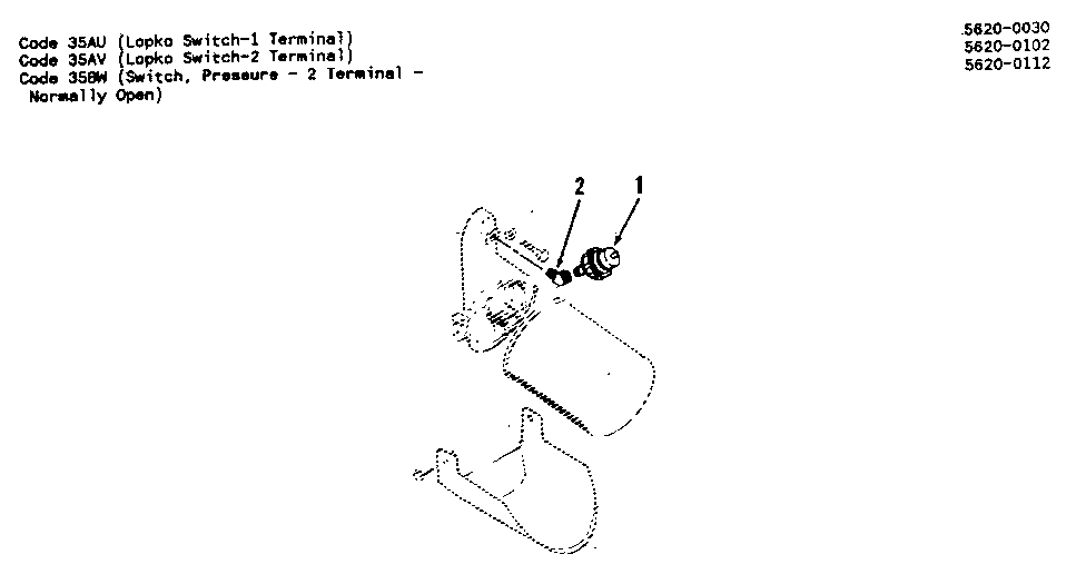 Low oil pressure cut-off switch