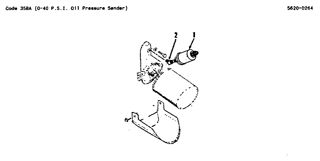 OIL PRESSURE SENDER - 40 P.S.I.