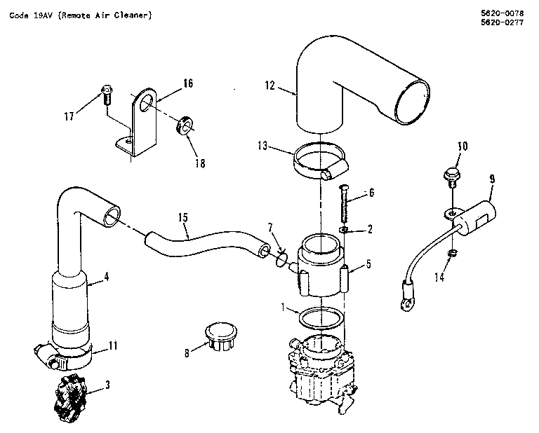 Remote air cleaner adapter