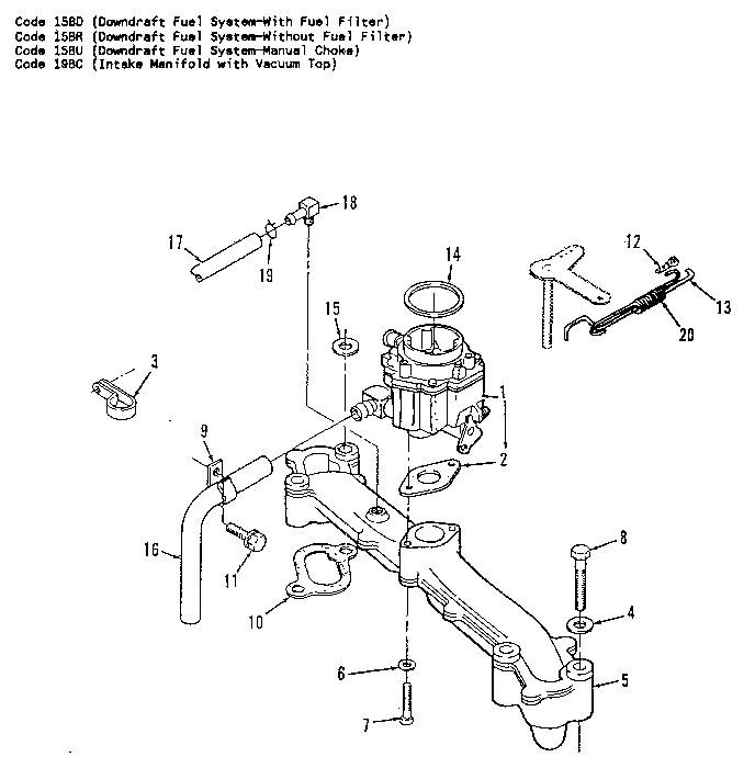 Fuel system gasoline (down draft)