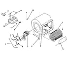 ICP NLOD112EF01 blower assembly diagram
