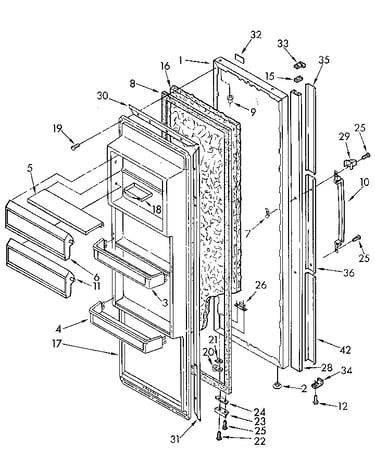 Refrigerator door