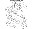 Kenmore 1069512810 motor and ice container diagram