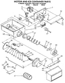 Motor and ice container