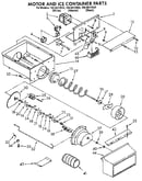 Motor and ice container