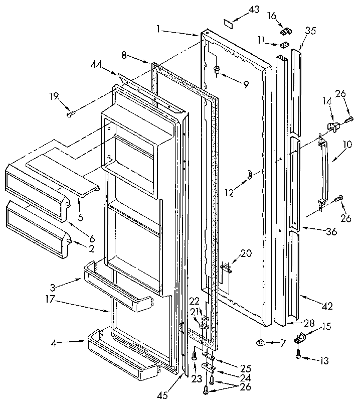 Refrigerator door