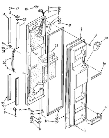 Freezer door