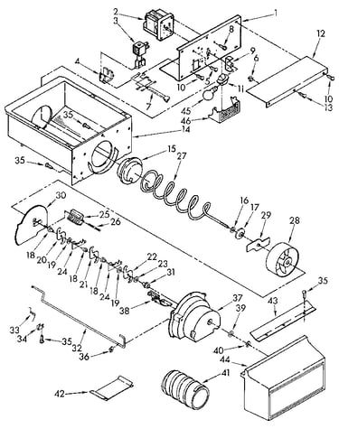 Motor and ice container