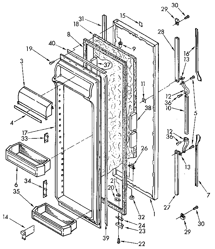 Refrigerator door