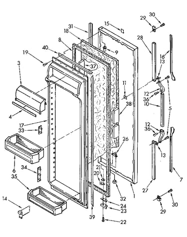 Refrigerator door