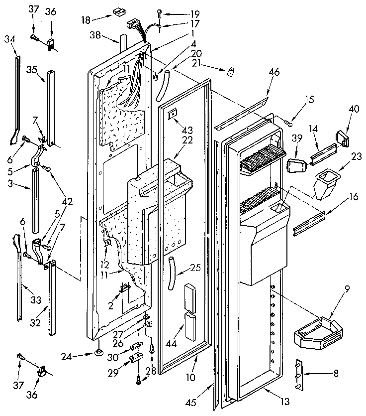 Freezer door
