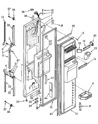 Freezer door