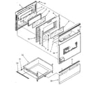 Whirlpool RF365PXXN0 door and drawer diagram
