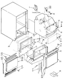 Cabinet, liner and door