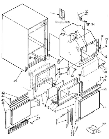 Cabinet, liner and door