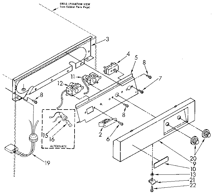 Escutcheon and control panel