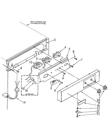 Escutcheon and control panel