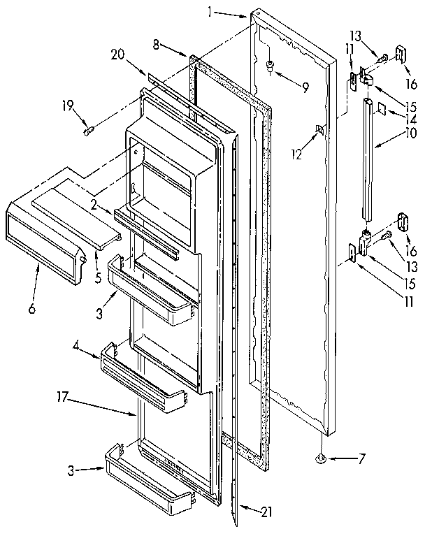 Refrigerator door