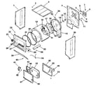 Kenmore 41799175100 dryer, cabinet, drum, heater diagram