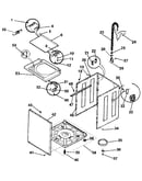Washer-cabinet, top panel, base