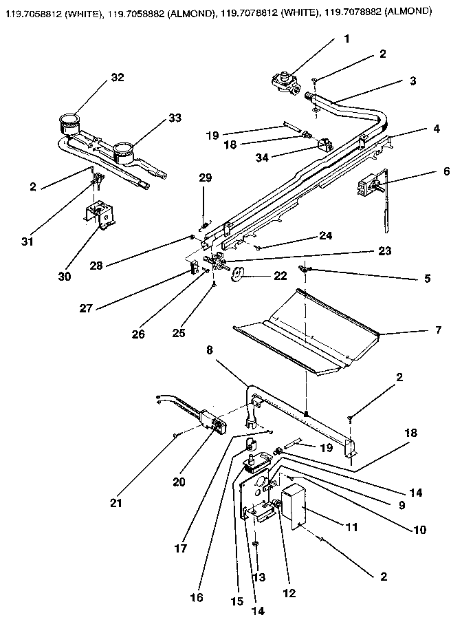 OVEN AND TOP BURNERS