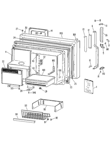 Freezer door