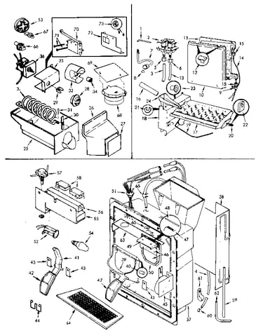 Dispenser / ice bucket/ice maker