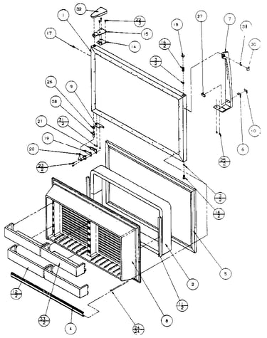Freezer door