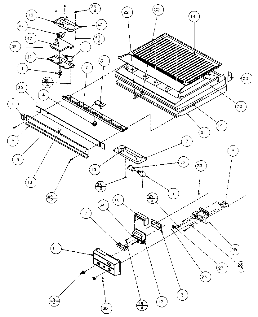 Comparment separator/divider block