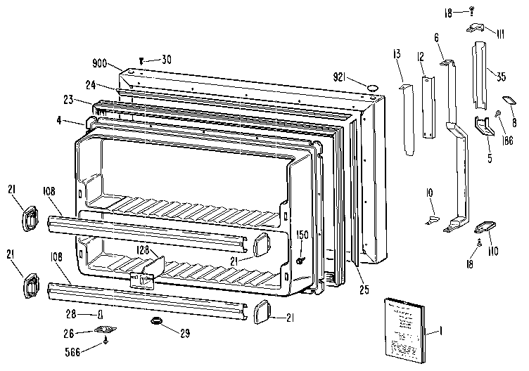 Freezer door