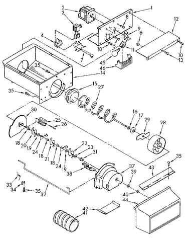 Motor and ice container