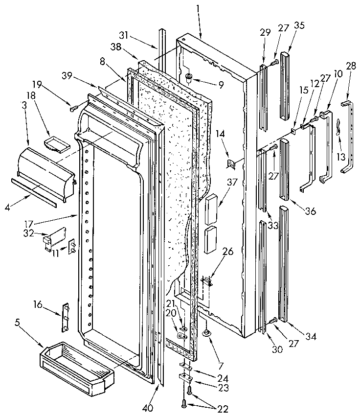 Refrigerator door