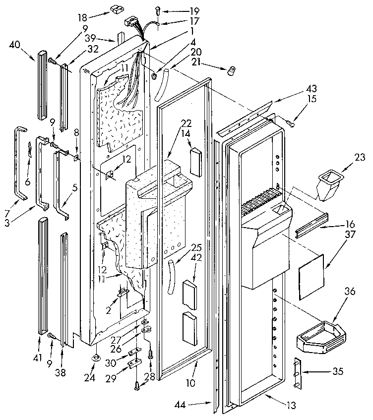 Freezer door