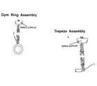 Sears 51272730 gym ring and trapeze assembly diagram