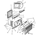 Kenmore 2539710820 cabinet and front panel diagram