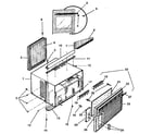 Kenmore 2539710820 cabinet and front panel diagram