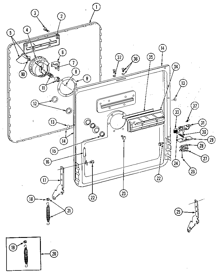 Inner door assembly