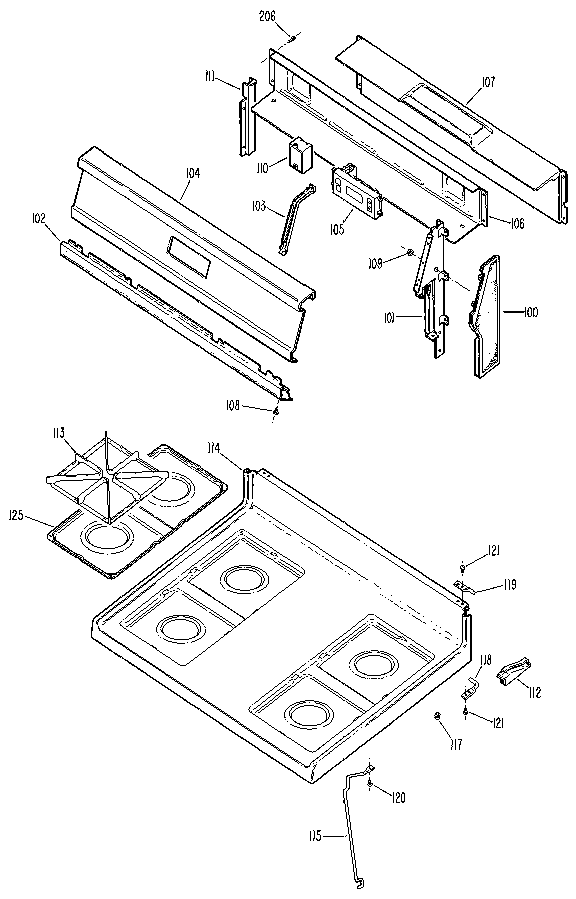 Control panel and cooktop