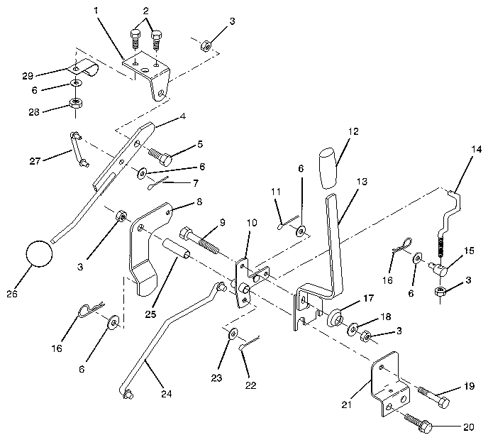 Mower lift lever