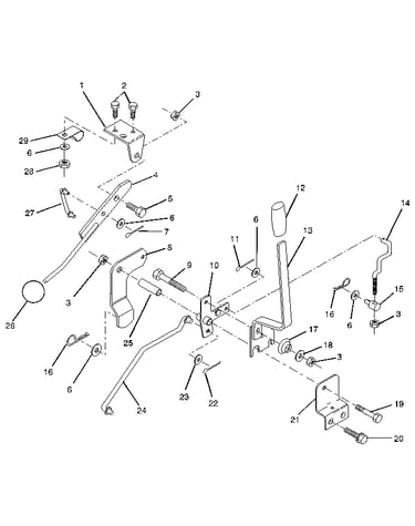 Mower lift lever