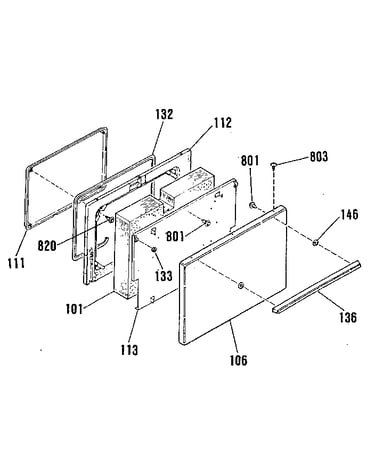 Oven door section