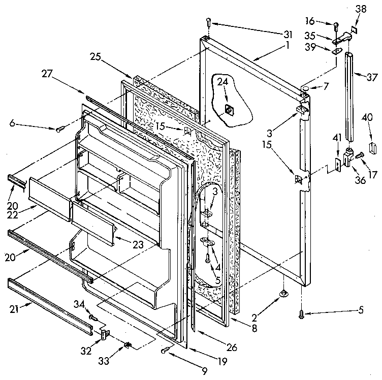 Refrigerator door