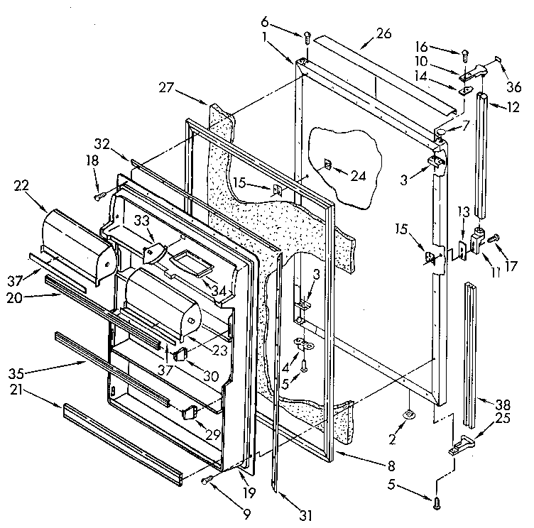 Refrigerator door