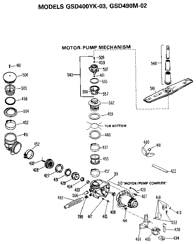 Motor-pump mechanism