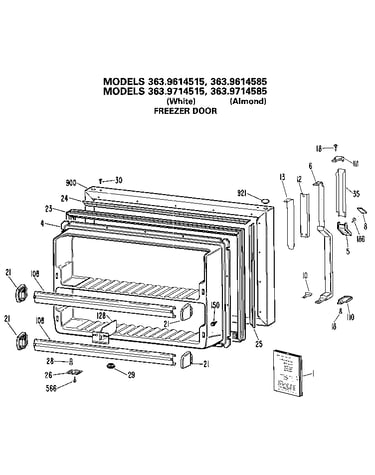 Freezer door