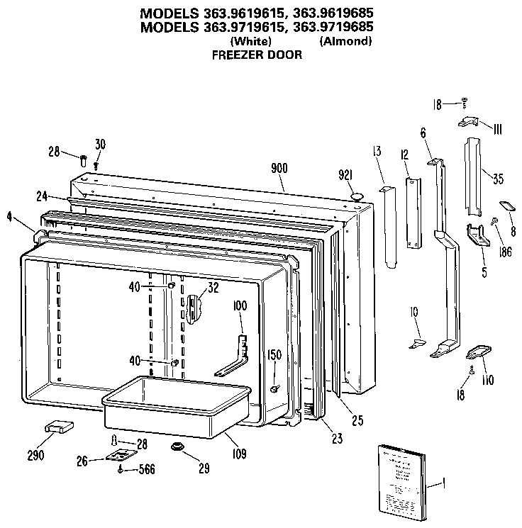 FREEZER DOOR